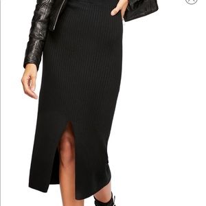 Free People Skyline Ribbed Midi Skirt